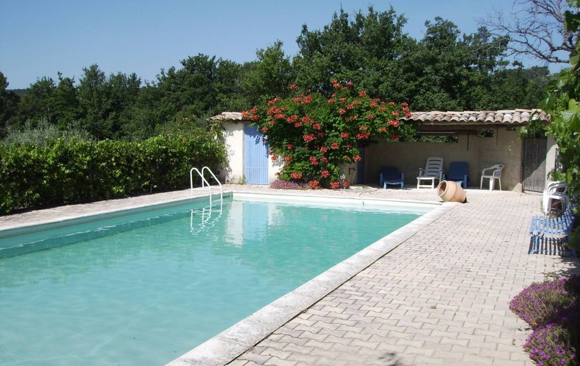 Location de vacances - Gîte à Vinsobres - La piscine - 6 m x 12 m
Profondeur min 0,80m - max 2,10m
