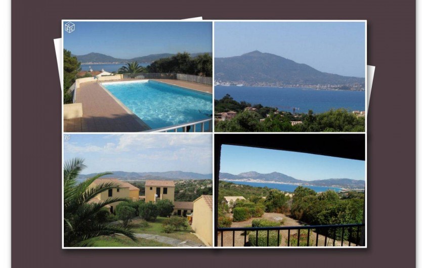 Location de vacances - Appartement à Porticcio - Vue piscine vues terrasses vue arrière