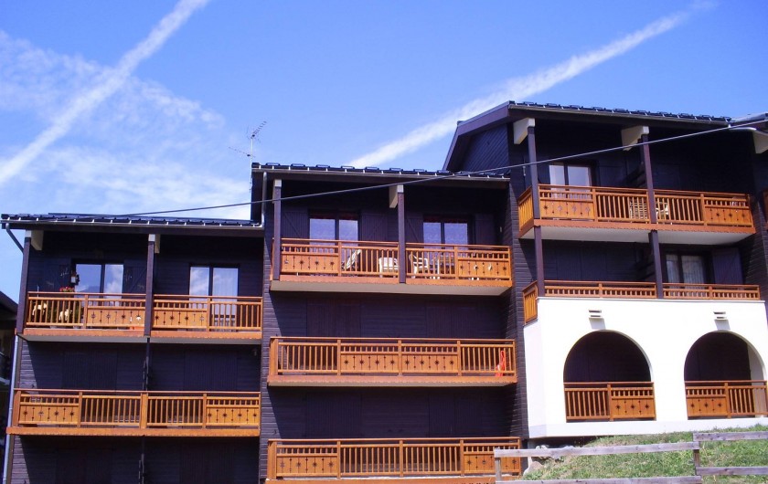 Location de vacances - Appartement à Les Deux Alpes - Vue du balcon sud . Appartement au 2ème étage