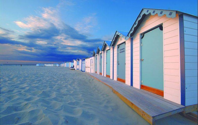 Location de vacances - Gîte à Widehem - Cabines de plage sur le sable de la Côte d'Opale