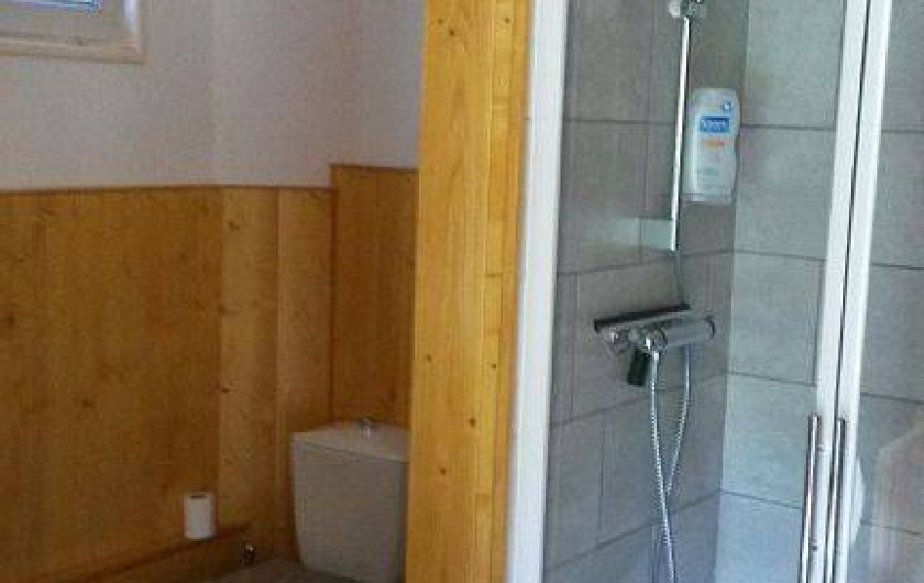 Location de vacances - Gîte à La Bresse - salle de bain avec grande douche + un deuxième toilette