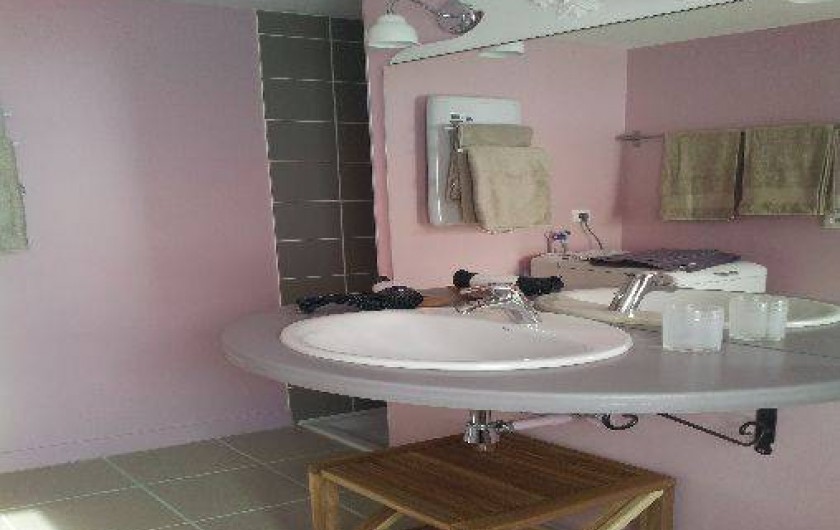 Location de vacances - Gîte à Châtel-Guyon - Salle de bain avec machine à laver