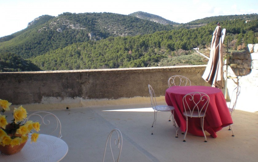 Location de vacances - Villa à Le Barroux - La terrasse les collines du contât Venaissin..