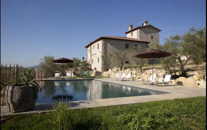 Location de vacances - Villa à San Donato In Collina - Vu de la Villa depuis la piscine