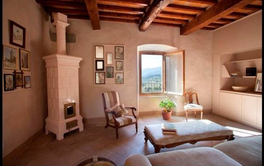 Location de vacances - Villa à San Donato In Collina - salon TV dans la Tour