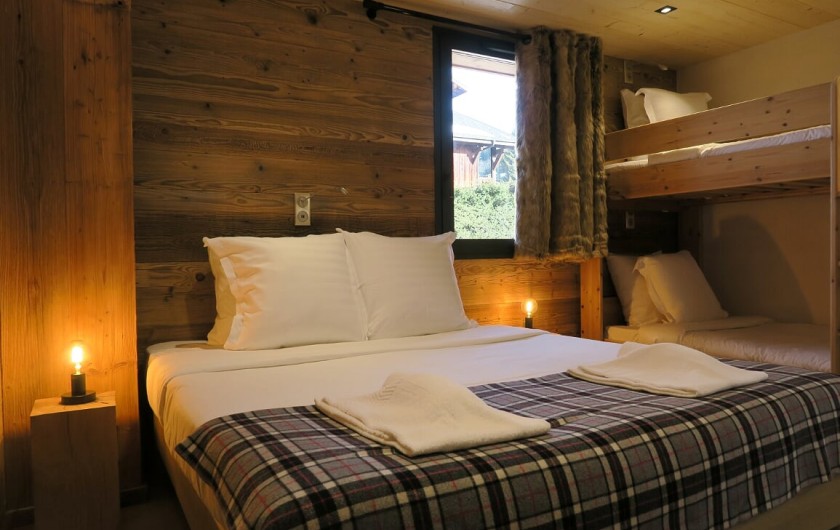 Location de vacances - Appartement à Les Gets - Chambre 3  Lit double ou 2 lits simple avec lits superposés