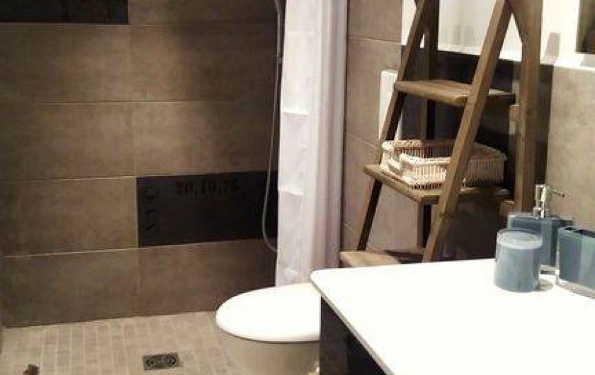 Location de vacances - Maison - Villa à Cheval-Blanc - salle de douche à l'italienne et  WC suspendu
