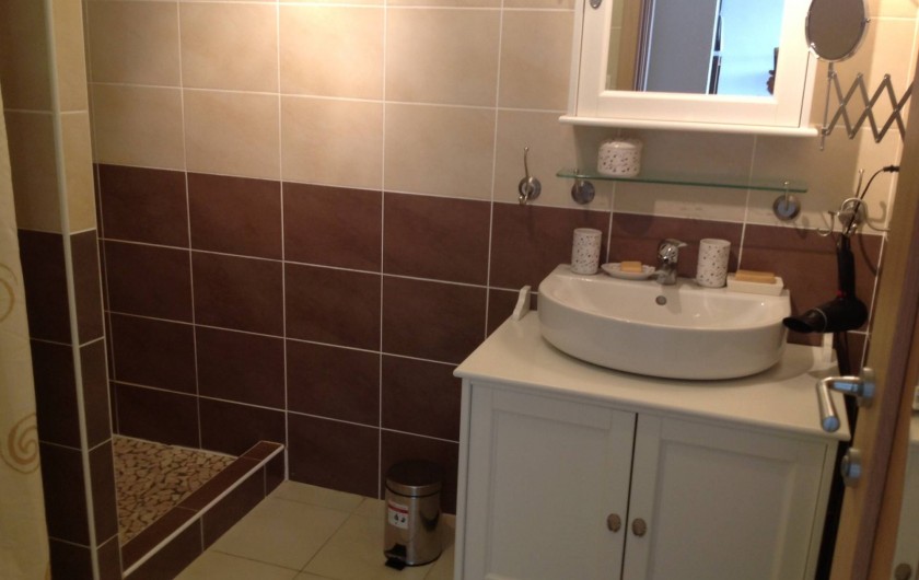 Location de vacances - Appartement à Porto-Vecchio - Salle de bain ( lavabo, douche )