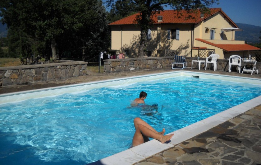 Location de vacances - Appartement à Incisa in Val d'Arno - Cerchiaia vue de la piscine
