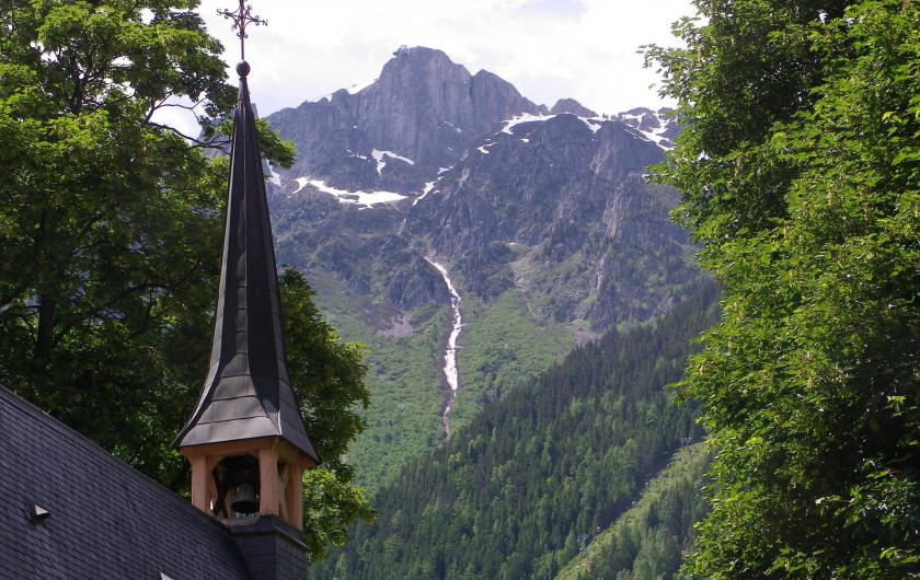 Location de vacances - Appartement à Chamonix-Mont-Blanc - Le Brévent vue du balcon
