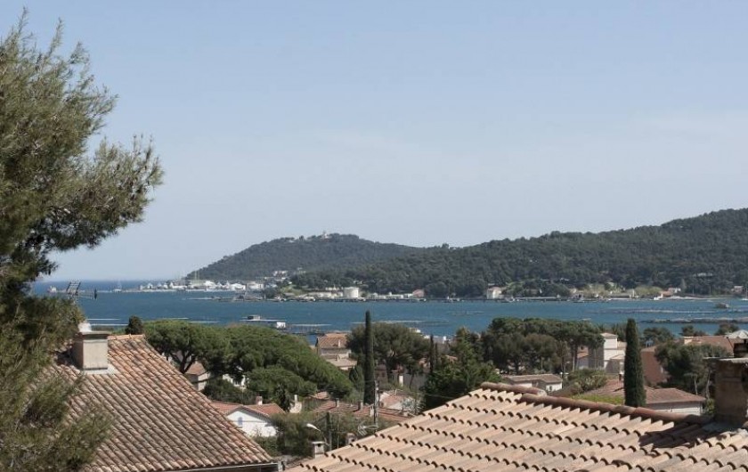 Location de vacances - Villa à Tamaris - Vue sur la rade de Toulon et presqu'île de Saint Mandrier