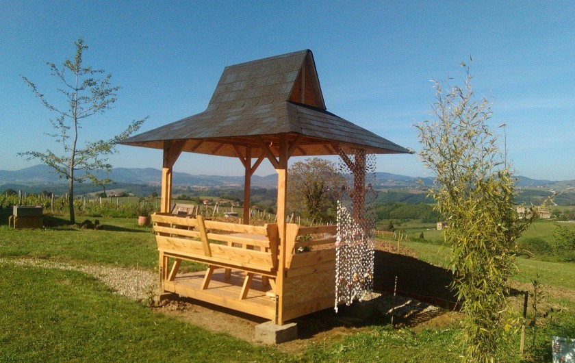 Location de vacances - Chambre d'hôtes à Saint-Laurent-d'Oingt - Le petit kiosque de Georges, avec vue sur le village