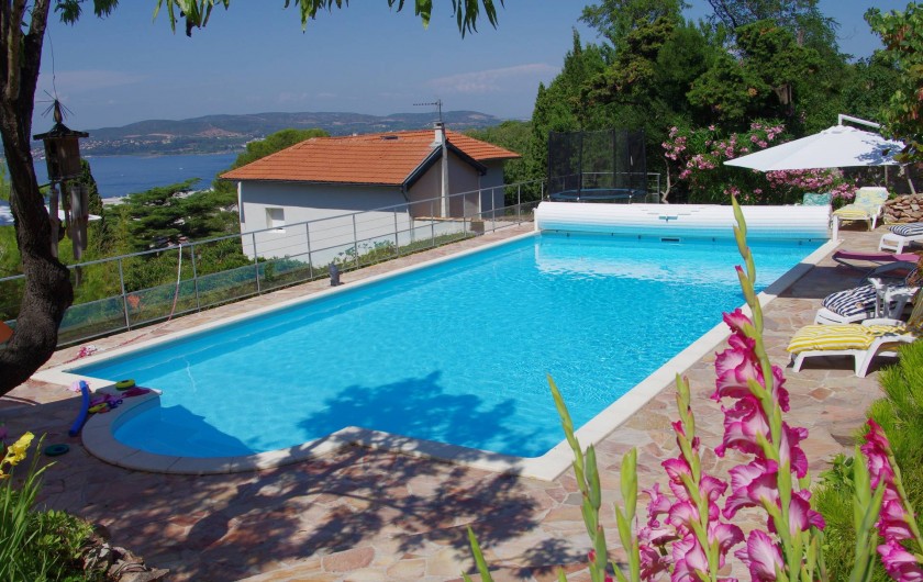 Location de vacances - Chambre d'hôtes à Sète - Piscine vue de la maison