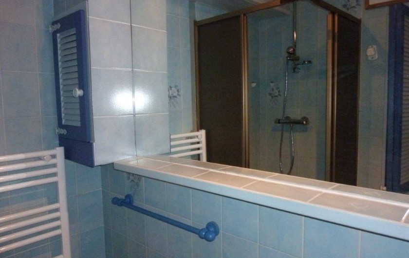Location de vacances - Appartement à Saint-Sorlin-d'Arves - Cabinet de toilette: cabine de douche, sèche serviettes,