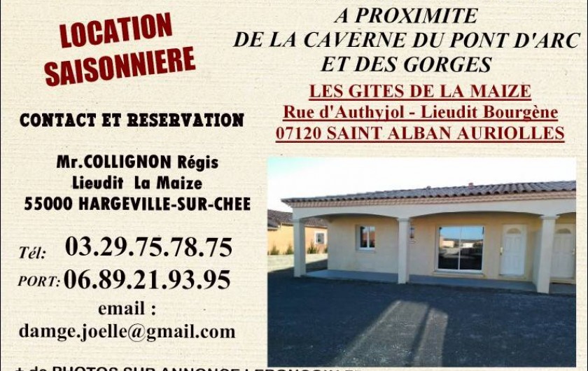 Location de vacances - Gîte à Saint-Alban-Auriolles