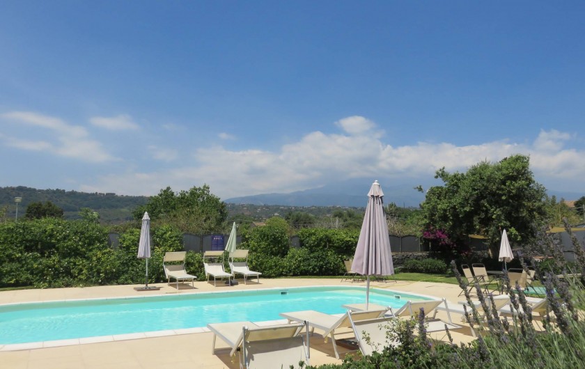 Location de vacances - Appartement à Acireale - piscine avec la vue de l'ETNA