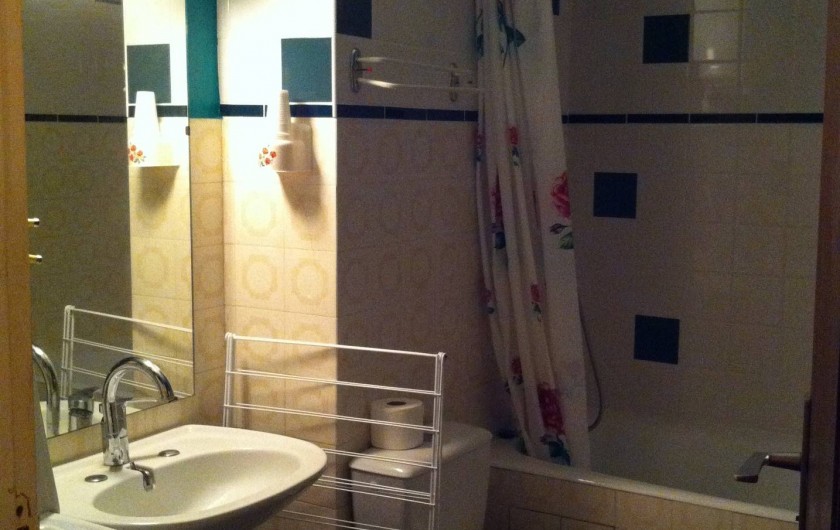 Location de vacances - Appartement à Super Besse - salle de bains : lavabo, WC, baignoire