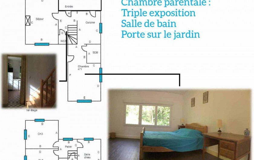Location de vacances - Maison - Villa à Dieppe - Chambre parentale