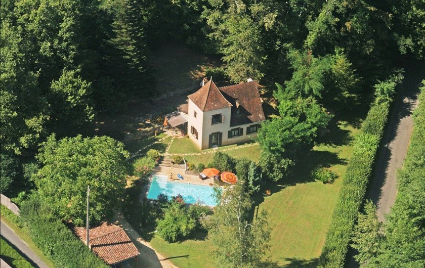 Location de vacances - Villa à Vezac - Vue aérienne Villa  Vezac