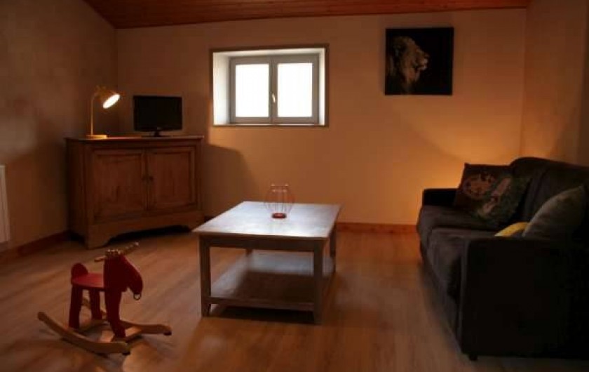 Location de vacances - Appartement à Puy-Saint-Martin - Salon télé (home cinéma).
