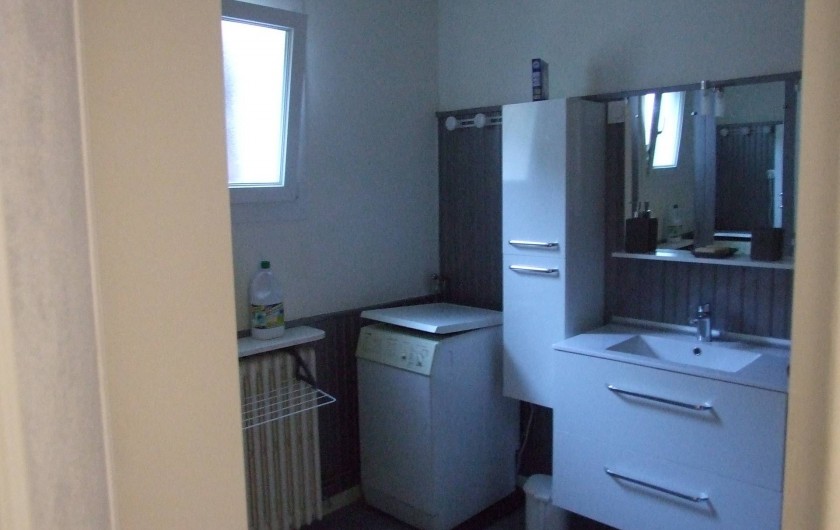Location de vacances - Appartement à Carry-le-Rouet - Salle d'eau avec vasque et machine à laver