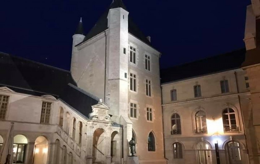 Location de vacances - Appartement à Dijon - Dijon by night : cour de la mairie et Musée des beaux arts