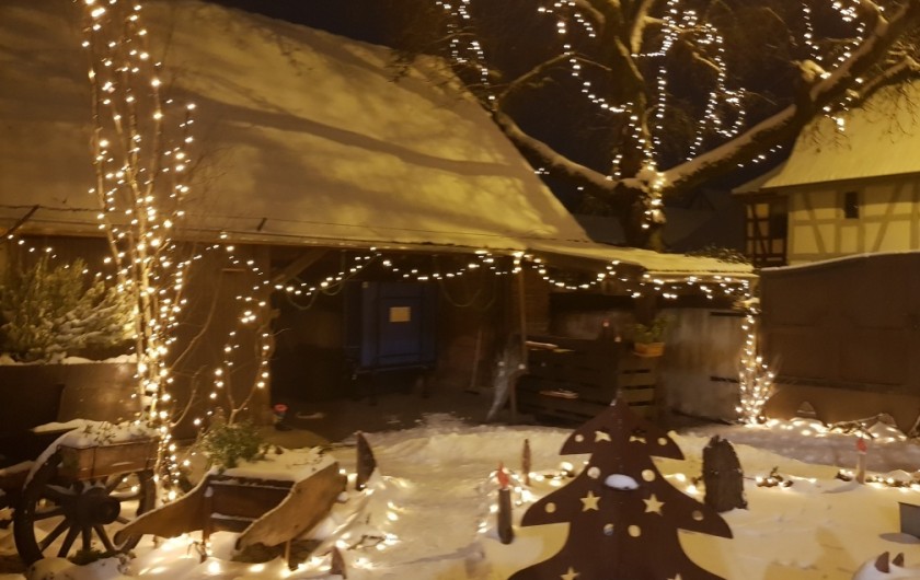 Location de vacances - Gîte à Olwisheim - la cour en hiver