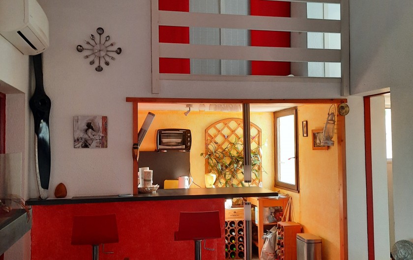 Location de vacances - Appartement à Le Cap d'Agde - Séjour et coin cuisine