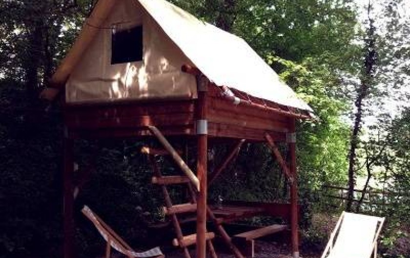 Location de vacances - Camping à Piégros-la-Clastre - Tente bivouac équipée pour 2 pers , à partir de 45 €/Nuit-Vue sur la Drôme