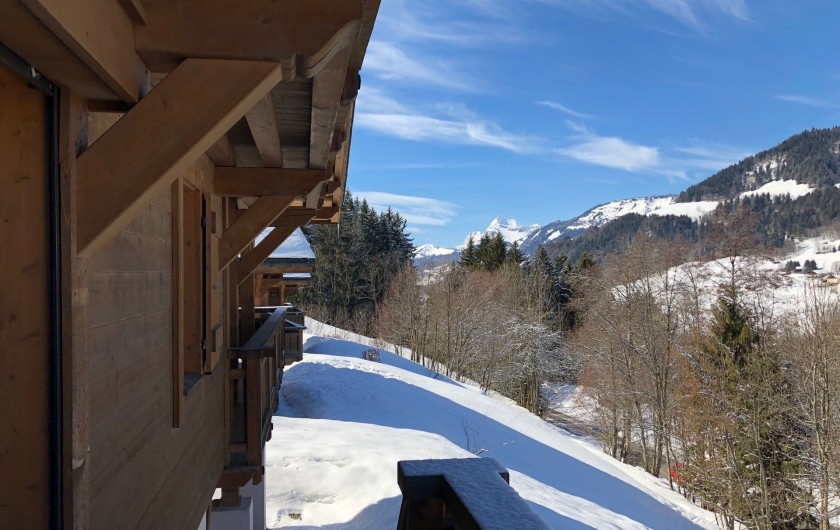Location de vacances - Chalet à Megève - vue sur mont charvin et mont Jaillet