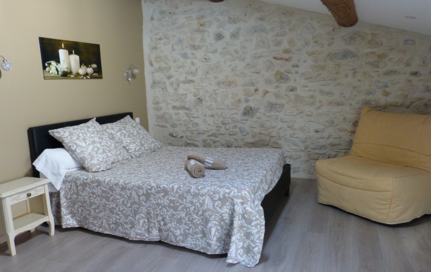 Location de vacances - Maison - Villa à Saint-Remèze - Chambre 4 lit 140 et canapé 1 place