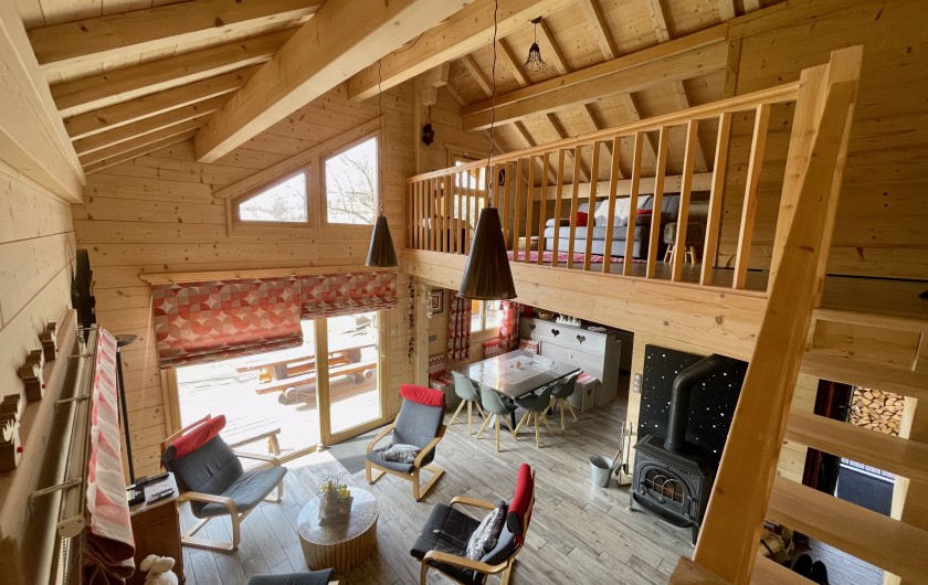 Location de vacances - Chalet à La Pesse - Pièce à vivre - Mezzanine