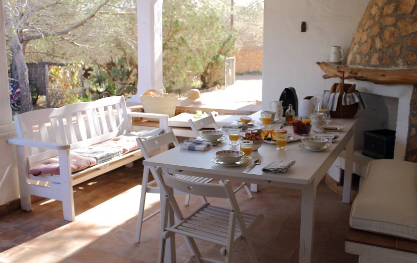 Location de vacances - Villa à Cap de Barbaria - The main terrace