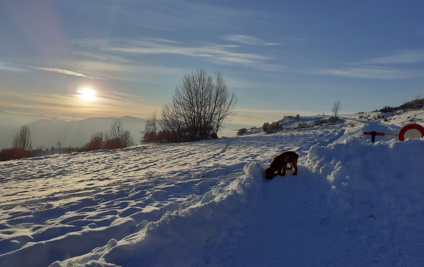 Location de vacances - Villa à Chorges - Etoile :soleil couchant sur la neige