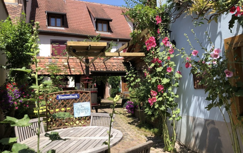 Location de vacances - Gîte à Ribeauville - Vous êtes arrivés ! Dans une Magnifique maison Alsacienne classée de 1578