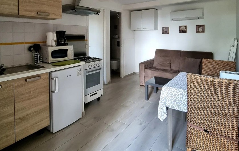 Location de vacances - Bungalow - Mobilhome à Porto-Vecchio - Intérieur type Maquis T2 25m²