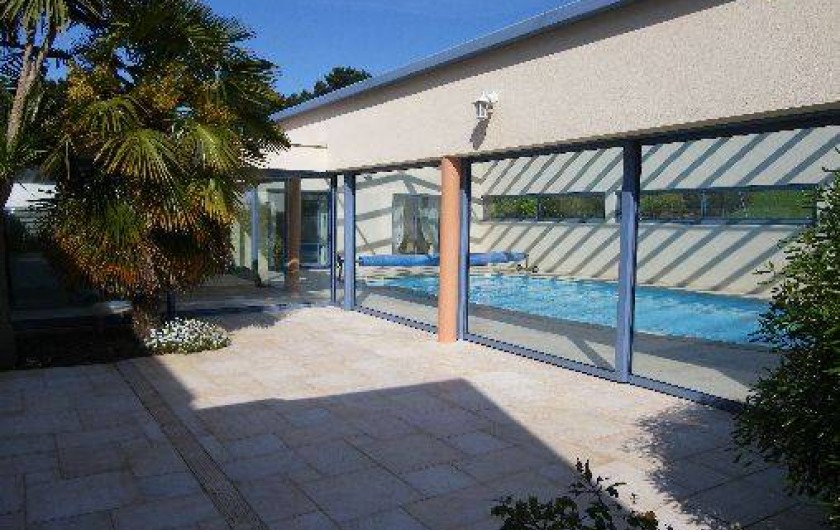 Location de vacances - Villa à Erquy - terrasse sud accès piscine