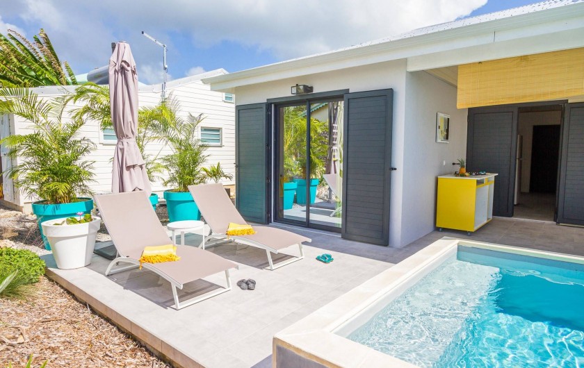 Location de vacances - Villa à Sainte-Anne - Iguane House Villas & Micro Spa Villa Passion  terrasse piscine