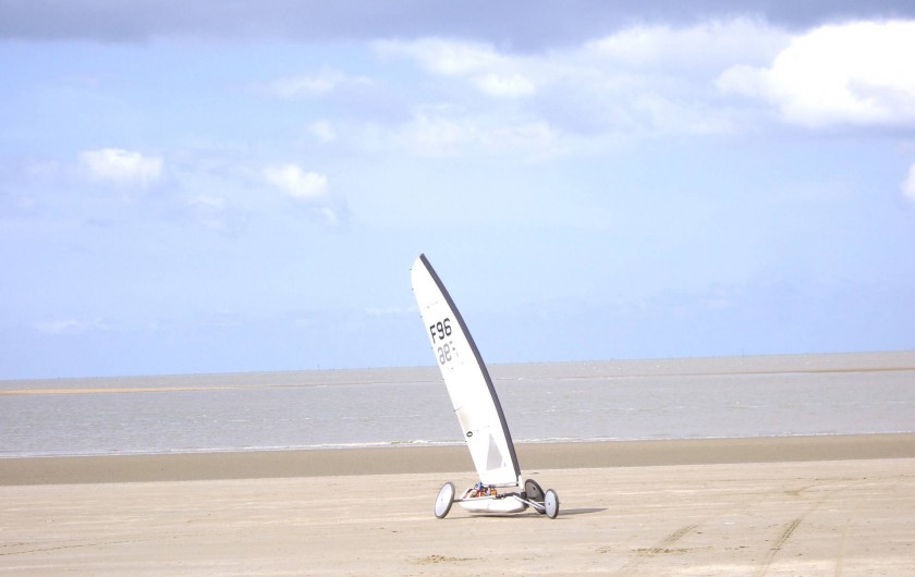 Location de vacances - Appartement à Saint-Brevin-les-Pins - Location Vacances Bretagne Sud: Char à voile sur la plage de St-Brevin l'Océan