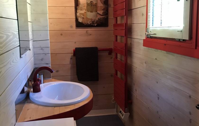 Location de vacances - Chalet à La Bresse - Salle de bain avec douche et sèche serviette électrique