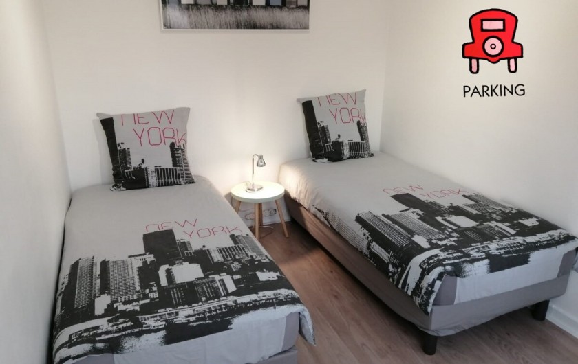 Location de vacances - Appartement à Colmar - chambre 1 : 2 lits simples
