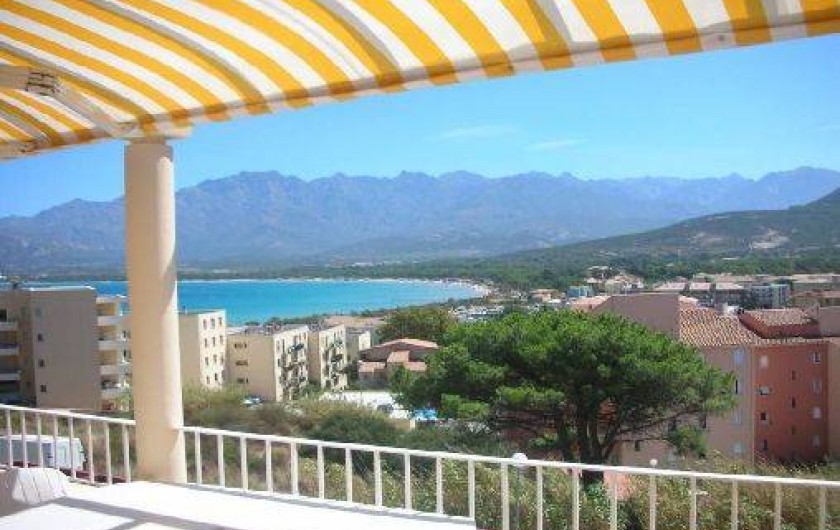 Location de vacances - Appartement à Calvi - Terrasse avec vue panoramique