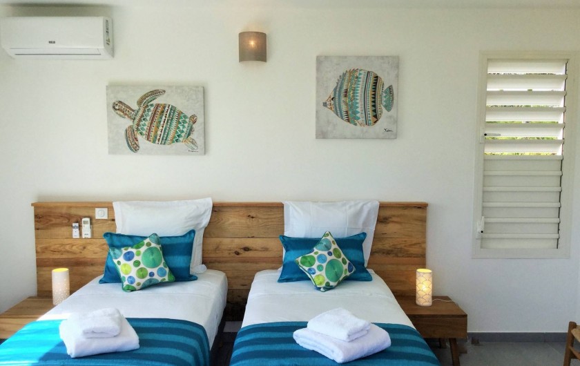 Location de vacances - Villa à Sainte-Anne - Suite 1 possibilité de faire un lit 180 x 200