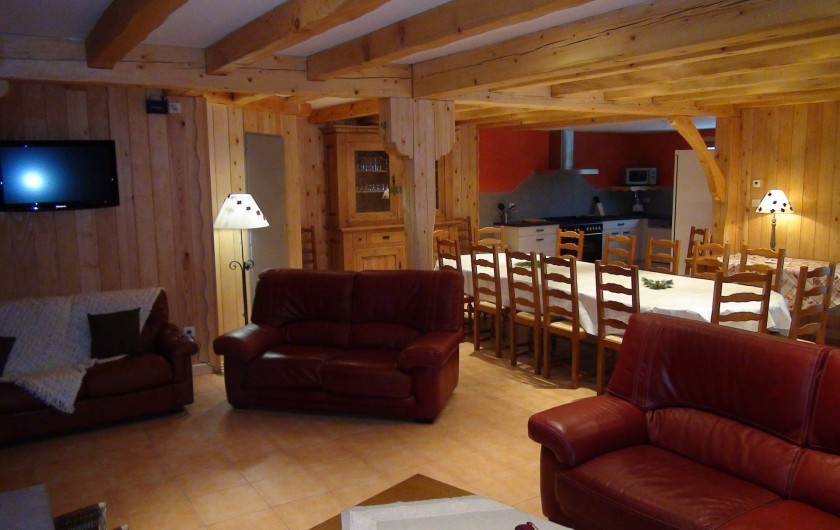 Location de vacances - Chalet à Senones - SOYOTTE - salle de séjour (jusque 30 couverts) - chalet de grand confort