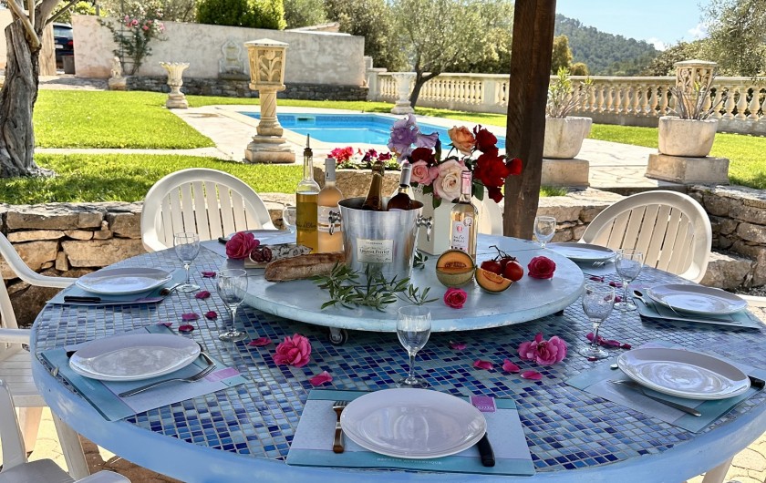Location de vacances - Villa à Cabasse - table extérieur pour 12 couverts
