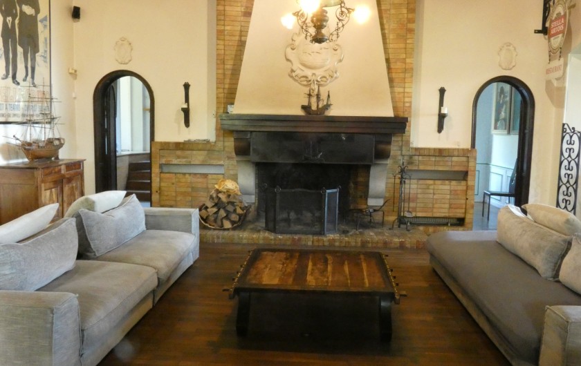 Location de vacances - Villa à Quiberville - Côté Salon au coin de la cheminée