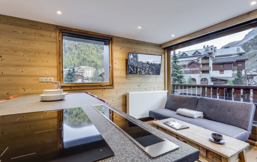 Location de vacances - Appartement à Val-d'Isère - La pièce de vie