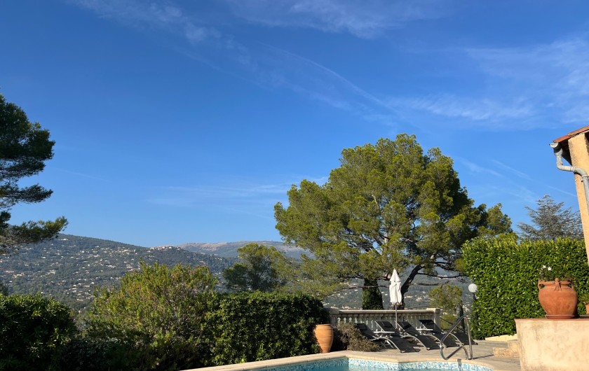 Location de vacances - Villa à Peymeinade - Panorama sur l'arrière pays