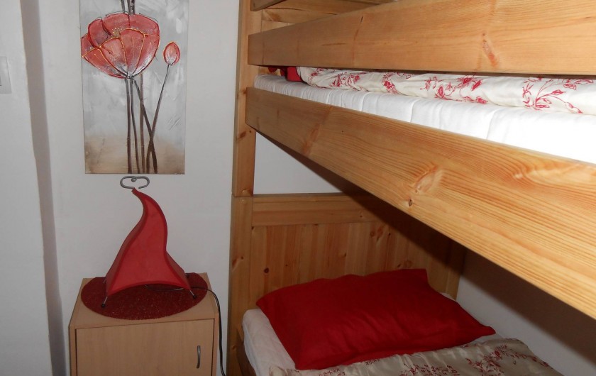 Location de vacances - Gîte à Vidauban - petite chambre lits superposés.