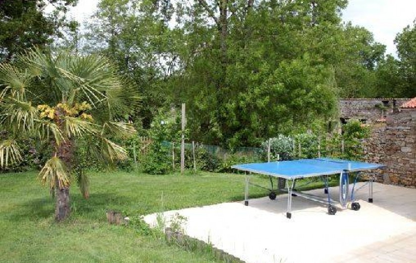 Location de vacances - Gîte à La Jaudonnière - Table de tennis de table avec raquettes à disposition